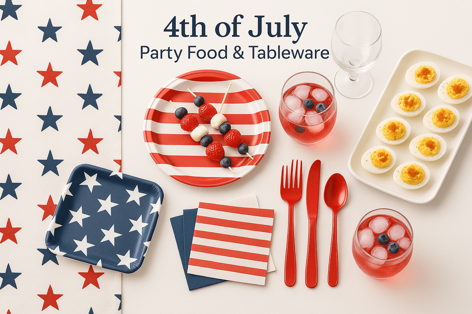 4th of July Party Food & Tableware