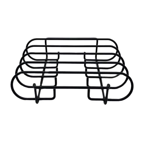 Nexgrill BBQ Rib Rack, Non-Stick Smoker Accessory for Outdoor Grilling & Cooking, Holds Up to 4 Racks of Ribs, Built-In Handles, Compatible with Grills, Smokers, and Ovens, Black - 530-0026