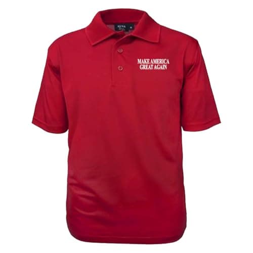 Trump Make America Great Again Men's Polo - Red - Large