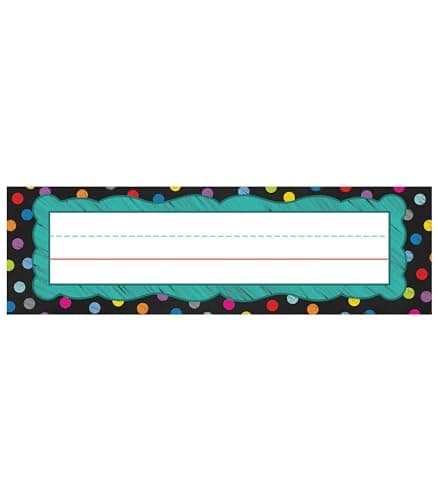 Carson Dellosa 36PC Name Plate for Desk, Colorful Chalkboard Labels, Nametags for Classroom Organization, Locker Decor, and More, Room Organizer Teacher Supplies