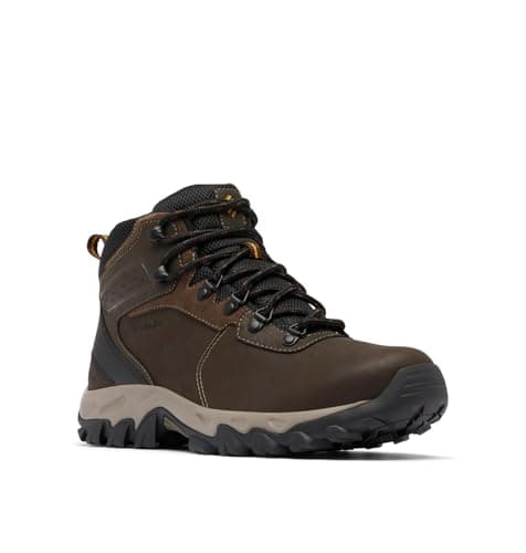Columbia Mens Newton Ridge Plus II Waterproof Hiking Boot, Cordovan/Squash, 12