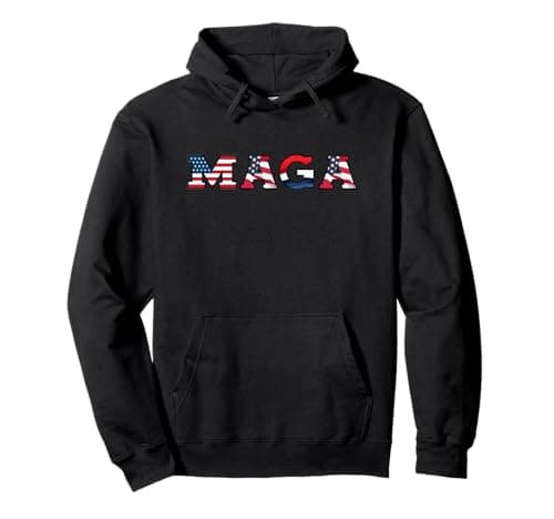 MAGA Patriotic American Flag Make America Great USA Flag Pullover Hoodie