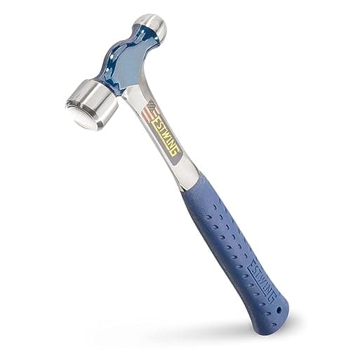 ESTWING Ball Peen Hammer - 16 oz Metalworking Tool with Forged Steel Construction & Shock Reduction Grip - E3-16BP