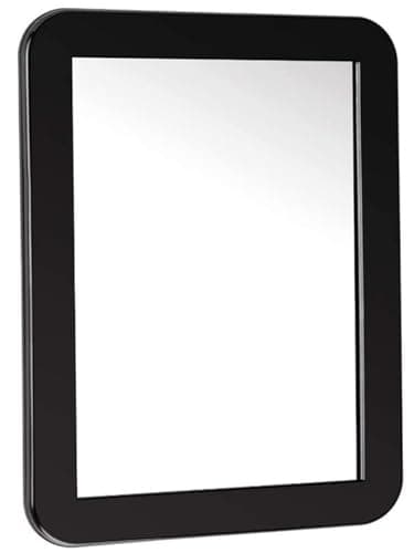 mpowtech Magnetic Locker Mirror,Small Mirror for Locker - 5" x 7" Iocker Mirror Magnetic - Magnet Mirror for School Locker, Bathroom, Workshop Toolbox, Office Cabinet,Mirror Locker Accessories,Black