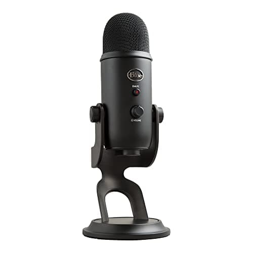 Logitech Creators Blue Yeti USB Microphone for Gaming, Streaming, Podcast, YouTube, Discord, PC, Studio Sound, Plug & Play-Blackout