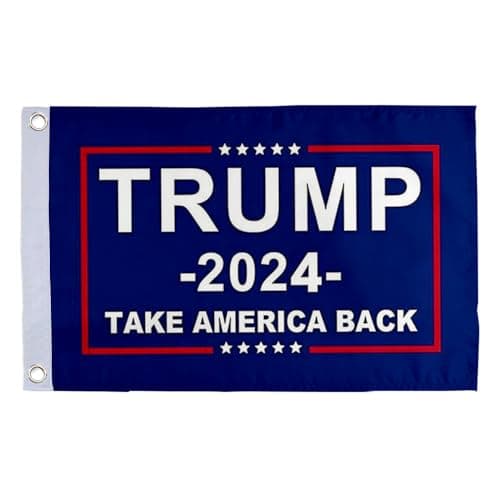 Small Flag Double Sided Trump 2024 Flag- 12" X 18" Inch Boat Motorcycle Yacht Boat Bike Car Flag with 2 Brass Grommets