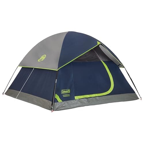 Coleman Sundome 4-Person Tent with Rainfly, Weatherproof Tent Sets Up in 10 Mins