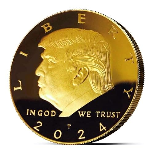 2024 Donald Trump Collectible Gold-Plated Coin with Case, Support Re-Election