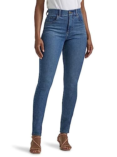 Lee Women's Ultra Lux Comfort with Flex Motion Skinny Leg Jean with Ever Fit, Blue Format, 16