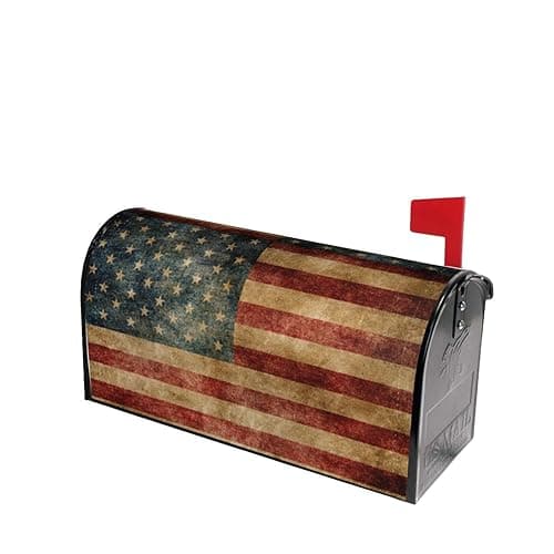 American Flag Mailbox Covers Magnetic Standard Size Mailbox Wraps Letter Post Mailbox Cover 21" X 18" for Holiday Garden Yard Decor