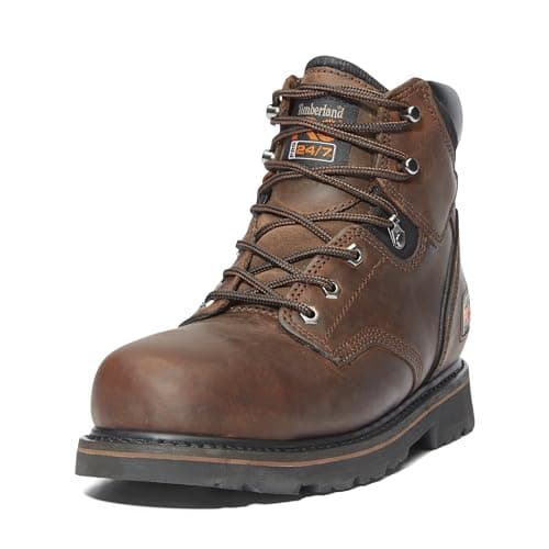 Timberland PRO Men's Pit Boss 6 Inch Steel Safety Toe Industrial Work Boot, Brown-2024 New, 10.5