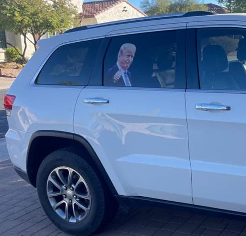 Toogod US President Car Stickers Window Cling Window Decal Automotive Decals(for Passenger/Right Side)