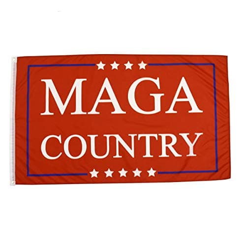 Treasure Gurus Red MAGA Country Flag President Donald Trump Make America Great Again Yard Banner