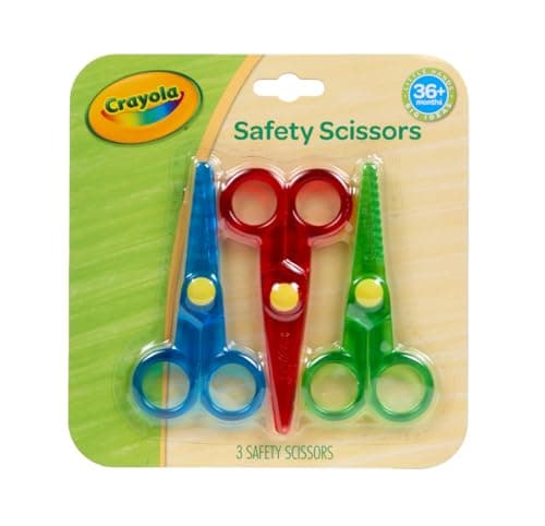Crayola Toddler Safety Scissors (3pk), Blunt Tip Training Scissors for Preschool Learning Activities, Right & Left Handed, Toddler Back to School Essentials