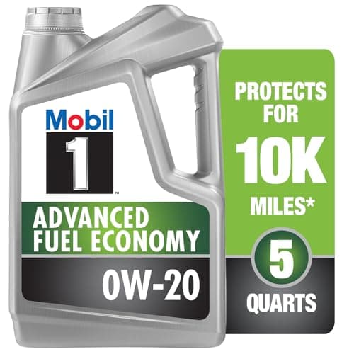 Mobil 1 Advanced Fuel Economy Full Synthetic Motor Oil 0W-20, 5 Quart
