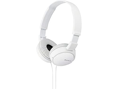 Sony ZX Series Wired On-Ear Headphones, White MDR-ZX110